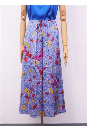 One size pants in silk with butterflies Laboratorio Capri | PILACCIOFARFALLEBLU